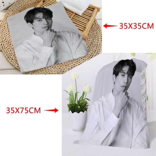 Custom Lee Dong Wook 35x75cm Face Towels Facecloth Microfiber Washcloth Quick drying Sports Towel