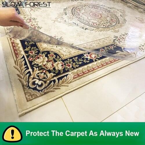 Slow Forest PVC Floor Carpet Transparent Wood Floor Protection Pad Office Chair Mat Furniture Protective Film Soft Tablecloth