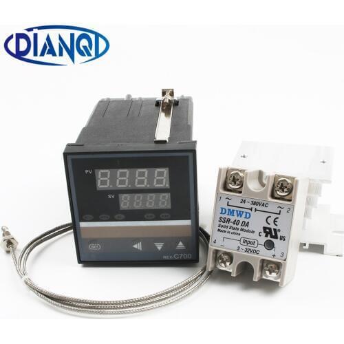 AC220V Temperature Controller REX-C700 Thermocouple PT100 K Universal input Relay SSR Output 72*72mm Rex C700 M*AN V*AN