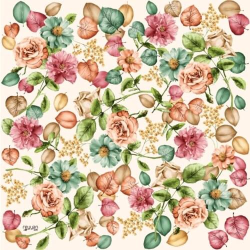 REYYAN SILK TEXTURED OYALIK WRITING-15302-RENK-23