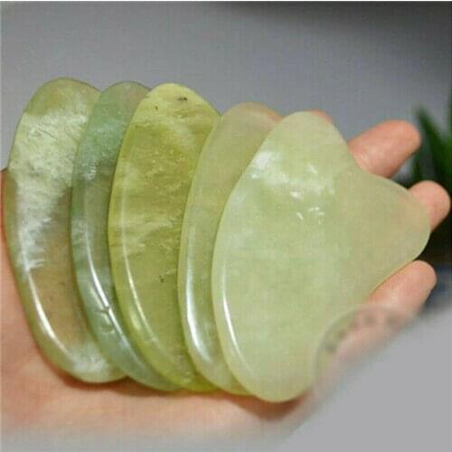 Jade Guasha Massage Board Natural Stone Gua Sha Scraper Beauty Tool Health Care Scraping Plate Lose Weight Massager SPA