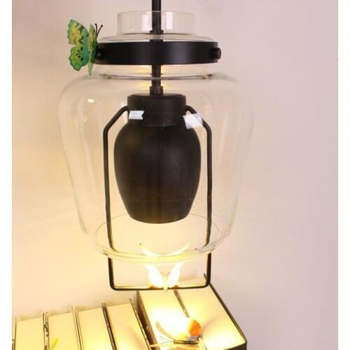 Modern led iron hanging lights deco chambre light fixtures commercial lighting pendant lamp dining room bedroom