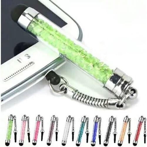 Rhinestone Stylus Pen with Dustproof Plug for Universal Touch Screens Devices, Capacitive Stylus for Tablet Smart Phones