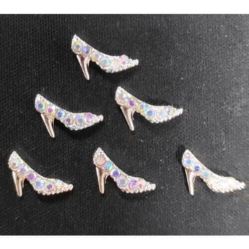 Nail Art Charms Diamond For 3D Nail Supplies High heels DIY Jewels Decorations shining AB nail rhinestones Flat
