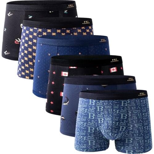 Men Underwear Pack Modal Men Underpants Boxer Random Color Men Panties Underwear Fashion Printing Boxershorts Men Brand 4PCS