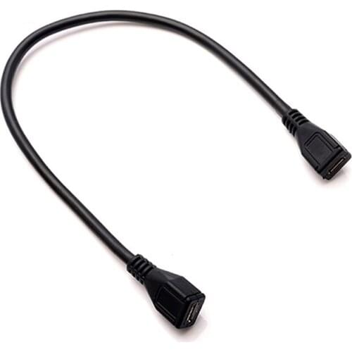 USB 2.0 Micro-B Female/Female Extension Cable Wire Extender Charging Cable Cord 30cm