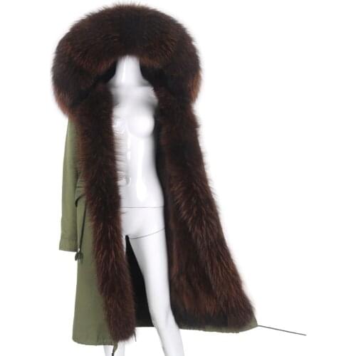 Women Winter Jacket 7XL New X-long Real Fox Fur Liner Coat Natural Raccoon Fur Big Hood Warm Long Parkas Streetwear Waterproof