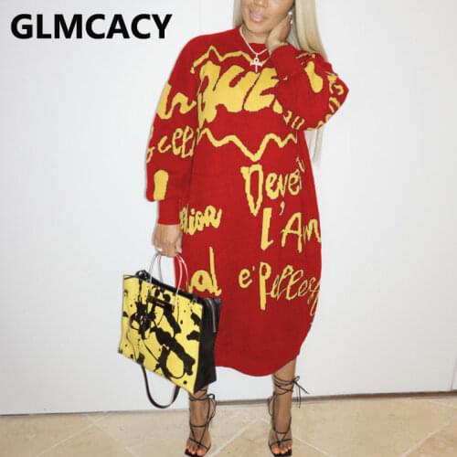 Women Letter Printed Loose Dress Casual Daily Chic Party Dress