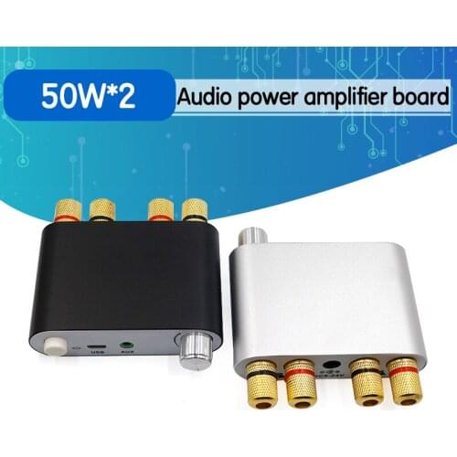 ZK-502D Bluetooth 5.0 Wireless Stereo Audio Power Amplifier Board TPA3116 50WX2 Car AMP Amplificador Home Theater AUX USB Player