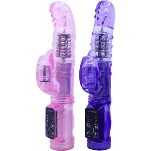 12 Speed Rotating Beads Rabbit Vibrator Vibration Dildo Female Masturbation Sex Toys Sex Products