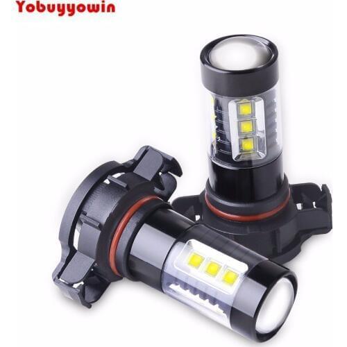 2Pieces/Lot 2504 PSX24W 80W High Power Cree Chips LED Xtremely Super Bright White LED Lights Bulbs for Fog Light DRL Car Bulbs