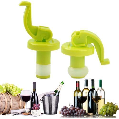 4Pcs/set Novelty Silicone Wine Bottle Stoppers Beer Wine Cork Plug Bottle Cover Kitchen Bar Tool Kitchen Gadget Accessories