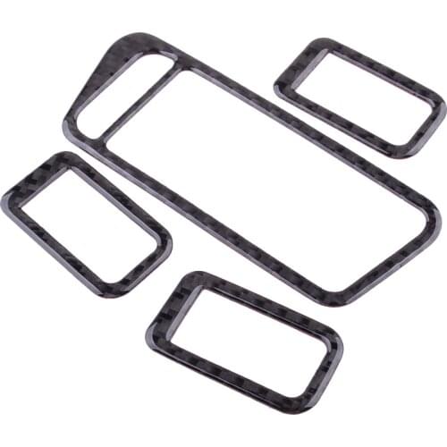 4Pcs LHD Carbon Fiber Door Window Lift Switch Cover fit for VW Golf MK7 VII 2013 2014 2015 2016 2017 Car Accessories