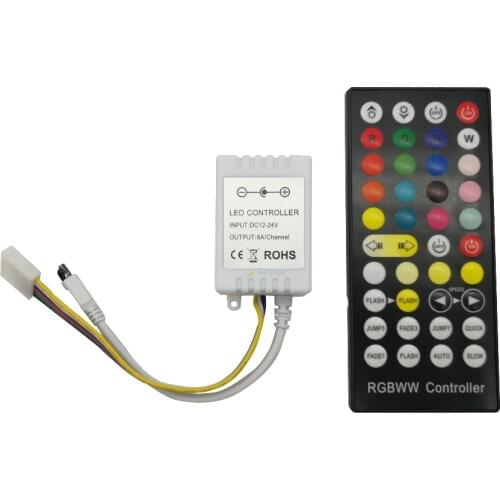 40 Keys RGB CCT IR LED Controller Led Dimmer For RGB+CCT Led Strip Light DC 12V 24V