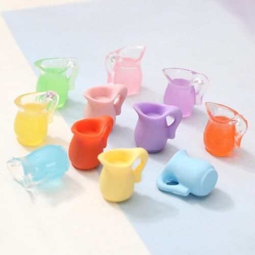 5Pcs Decorative Materials Simulated Pendants Resin Handmade Juice Cup Accessories for Photography