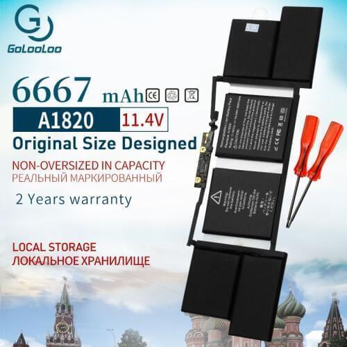 Golooloo 6667 mAh 11.4V New A1820 LAPTOP Battery For APPLE MACBOOK PRO 15" A1707 2016 2017 YEAER