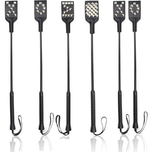 Candiway 5 Styles PU Leather Rivet Paddle BDSM Spanking Flogger Fetish Bondage Restraints Adult Erotic Sex Toys For Couple