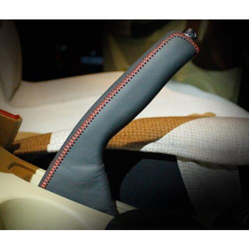 Handbrake grips Case for Chery Tiggo 3 2011 Handbrake cover Genuine leather Interior decoration DIY car styling Auto supplies