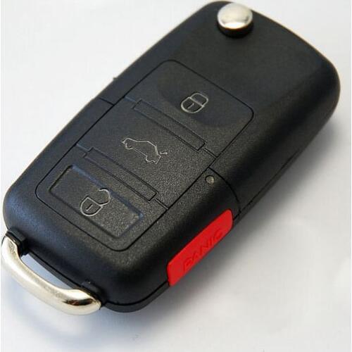 3+1 / 4 Buttons Flip Remote Key Shell Shell Case For Volkswagen VW Golf 4 5 6 Passat B5 B6 Polo Bora Touran Without Blade