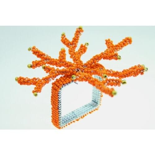 White coral napkin ring, wholesale cheap napkin holder wedding decoration qn14042101