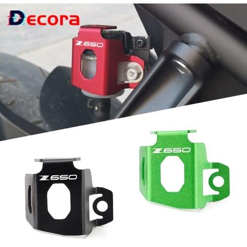 Laser Logo Z650 For Kawasaki Z650 Z 650 High Quality Motorcycle Accessories Rear Brake Fluid Reservoir Guard Cover Protector