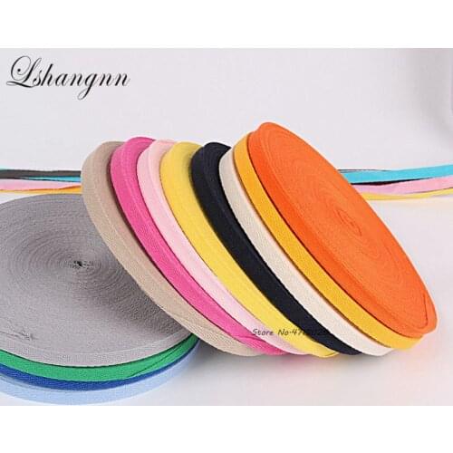 Lshangnn 10mm 45yards 100% Cotton Belt Herringbone Tape Package Cotton Ribbon 26 Colours For Handmade Diy Cloth Accessories