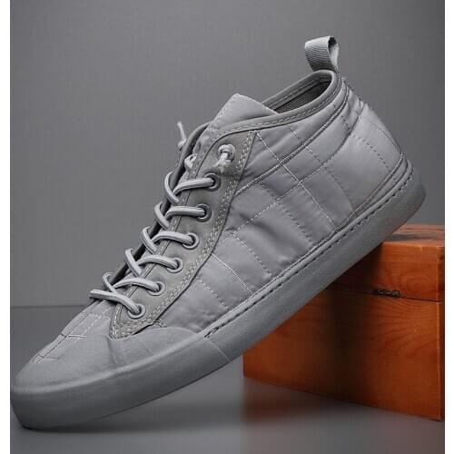 Fashion Mens Canvas all black gray Shoes Breathable lace up Vulcanized Shoes Spring/Autumn Men Sneakers flats Shoes A31-95