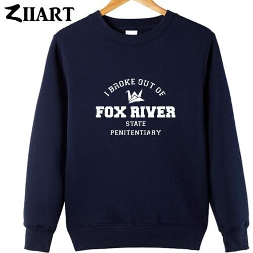 Prison break Paper Crane i broke out of Fox River state penitentiary couple clothes boys man male fleece Sweatshirt