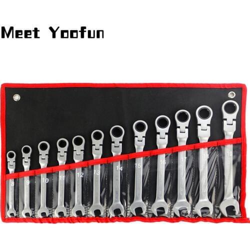 8-12mm keys set Wrench Multi Tool Key Ratchet Spanners Set of Tools Set Wrenches Universal Wrench Tool Car Repair Tools