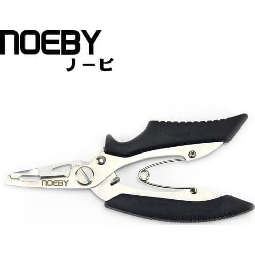 NOEBY Multifunctional Stainless Steel Lure Pliers Scissors Fishing Line Cutter Hook Remover Fish Gripper Fishing tackle