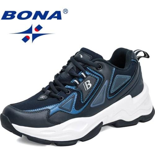 BONA 2021 New Designers Classics Platform Walking Shoes Men Luxury Brand Sneaker Man Outdoor Fashion Leisure Footwear Mansculino