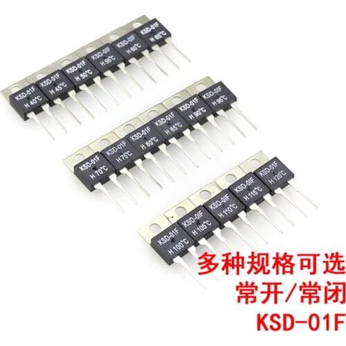2PCS/Lot KSD-01F Temperature Switches TO220 Normally Open H-Closed D 0 - 150 Degrees