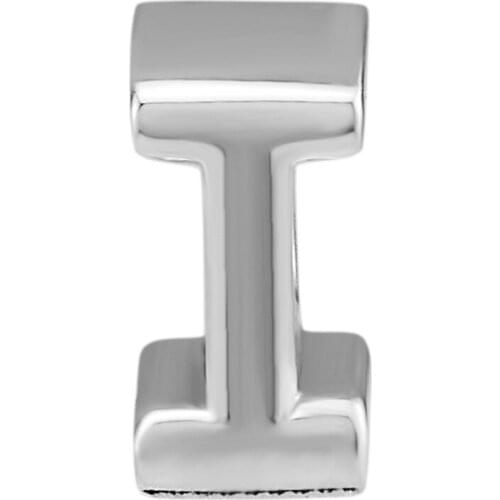 Fits Pandora Charms Bracelet Authentic 925 Sterling Silver Jewelry Letter I Charm Alphabet Beads for Jewelry Making LE017-I