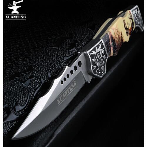 XAUN FENG Portable folding knife B3159 high-intensity camping self-defense survival knife self-defense knife