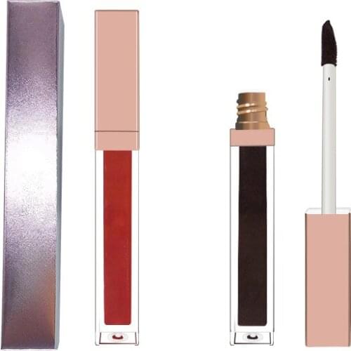 Rose Gold Square Tube Matte Liquid Lipstick Private Label Non-stick Cup High Pigmentation 24 Hours Waterproof Lipstick 31 Colors