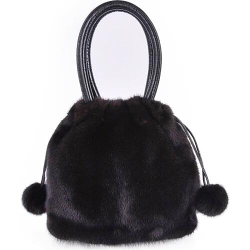 Female Bag 2021 Mink Fur Bag New Shoulder Bag Ladies Messenger Bag Luxury Desigener Women Bag Ladies Bag Purse Mobile Phone Bag