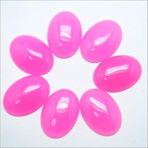 10pcs Blue jades beads stone cabochons for women bracelet making accessories jewelry findings size 15x20mm 18x25mm oval shapes