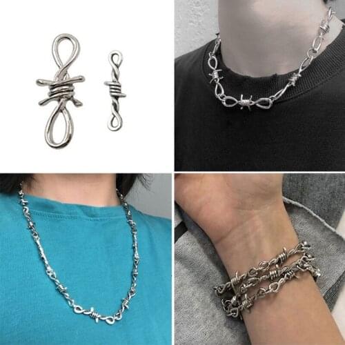 20 Pcs Tiny Twisted Thorns Connectors Charms for Punk DIY Necklaces Bracelet Making Finding Jewelry Accessories