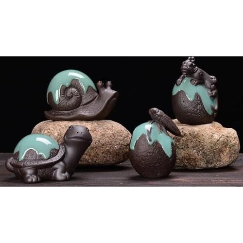 Chinese Tea Accessories Cute Little Tea Pet Can Raise Delicate Purple Sand PI Xiu Tea Play Bonsai Animals Good Luck Ornaments