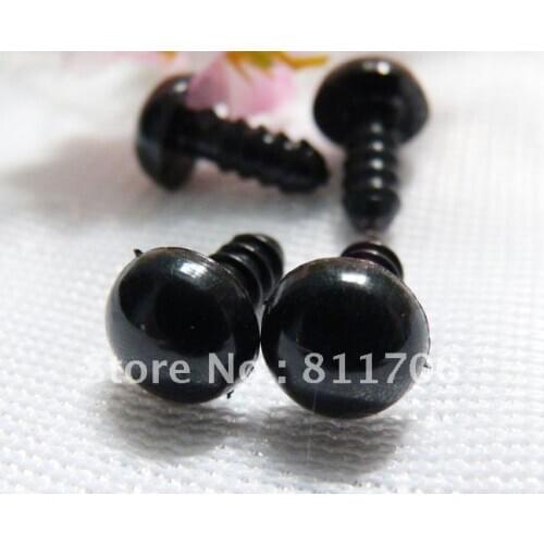 Doll accessories black safety plastic 10MM toy eye for bear toy+washers/500PCS/#jd