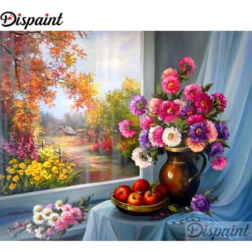 Dispaint Full Square/Round Drill 5D DIY Diamond Painting "Flower landscape" 3D Embroidery Cross Stitch Home Decor Gift A10682