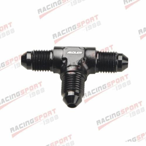 AN3 3AN AN-3 Male Flare Union Tee TPiece Fitting Adapter Black