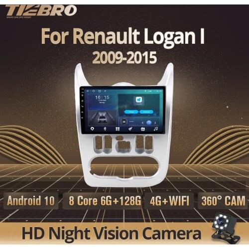 2DIN Android 10 Car Radio For Renault Logan I 2009-2015 Stereo Receiver GPS Navigation Auto Radio DSP Car Audio NO 2DIN DVD IGO