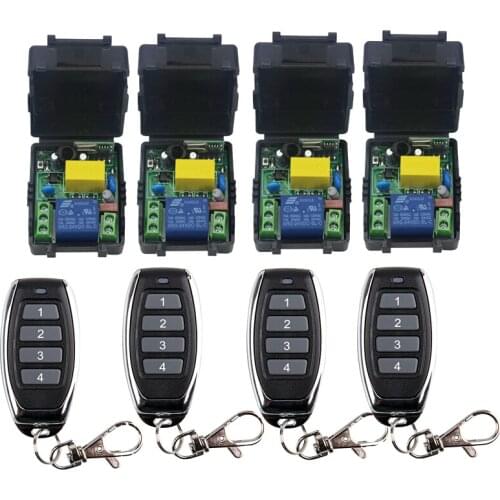 RF 220 v 1 ch wireless remote control switch receiver + transmitter Universal 10A relay
