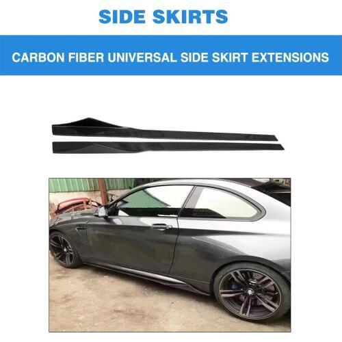 For BMW g30 E90 X5 F15 Mercedes W176 W212 W204 VW Scirocco Honda Civic Toyota rav4 Carbon Fiber Side Skirts Bumper Lip