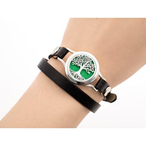 Bracelet Pu Leather twist screw 25mm locket English letters Alphabet Essential Oil Perfume Aroma Free 10pads For Women Kids Gift