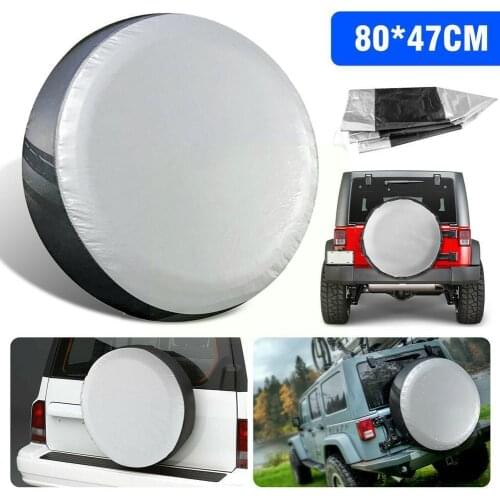 1Pc Tire Cover Case Car Spare Tire Cover Storage Bags Tote Carry Wheel Covers Tire Accessories Car Polyester Protection For H1J8