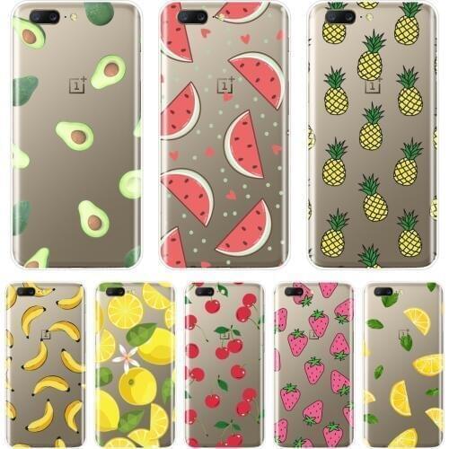 Phone Case For One Plus 6 6T 5 5T 3 3T Soft Silicone Pineapple Avocado Banana Fruit Lemon Back Cover For OnePlus 6 6T 5 5T 3 3T