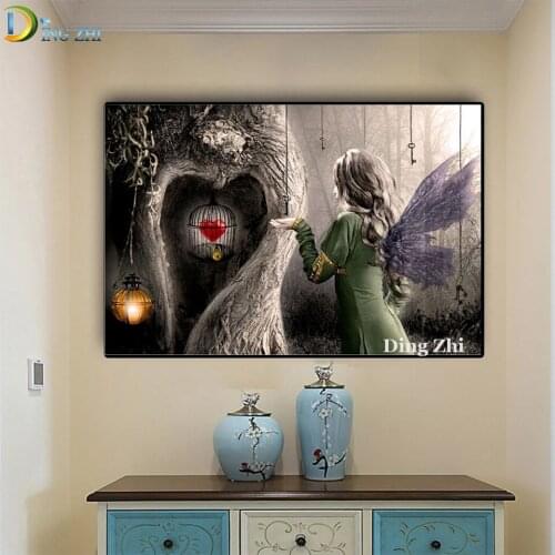 Diy 5D Diamond Painting Fantasy Art Magic Fairy Diy 5D Cross Stitch Embroidery Full Square Round Drill Rhinestone Mosaic Decor