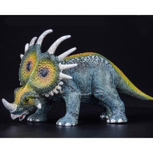 Styracosaurus Dinosaur Green Triceratops Model PVC Action Figure Prehistoric Animals Toys Plastic Classic Kid